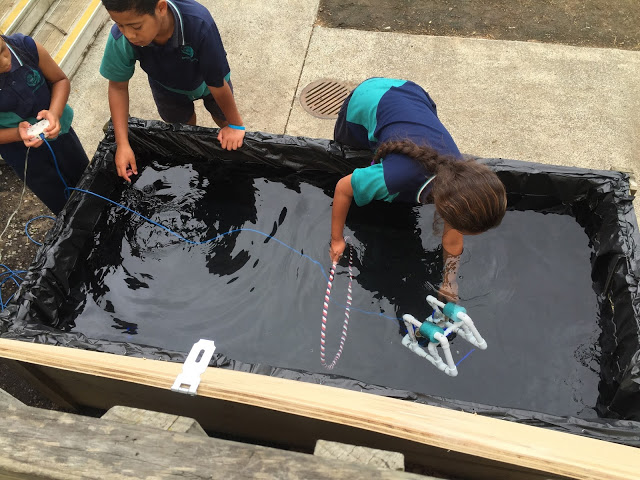 Kids playing in water